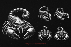 10 Bundle Dark Art Scorpio Gothic Scorpion Horror Zodiac Product Image 3