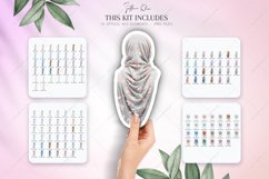 Pastel Shayla, Hijab, Khimar Clipart, Muslim Clip Art PNG Product Image 3