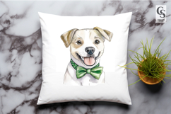 Cute Green Bow Tie Dog Clipart Sublimation PNG Product Image 2