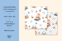 Winter Books Seamless Pattern, Christmas Bookish Background Product Image 2