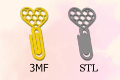Paper Clips, Honeycombs Heart STL/3MF files for 3D Printing Product Image 2