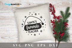 Santa's Favorite Teacher SVG Product Image 2