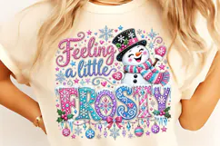Feeling A Little Frosty PNG, Retro Frosty Christmas PNG Product Image 3
