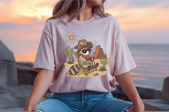 Cowboy Raccoon, Funny Raccoon PNG Sublimation Design Product Image 2