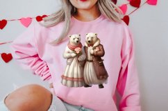 Valentines Day Bear Sublimation Clipart, Valentines Day PNG Product Image 2
