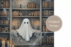 Cartoon Ghost Tumbler Wrap Design, Spooky Tumbler Template Product Image 2