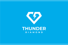 Thunder Diamond Vector Logo Design Product Image 2