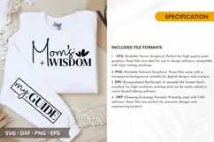 Mom's Wisdom SVG - Mother's Day Sleeve T shirt Design Product Image 2