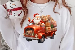 Christmas Truck Sublimation Clipart, Christmas Truck Clipart Product Image 2