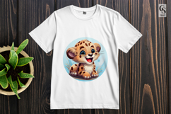 Playful Baby Leopard Clipart Sublimation PNG Product Image 2