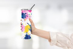 Colorful abstract splashes tumbler wrap sublimation design Product Image 2