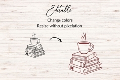 Hand Drawn Coffee And Books SVG Product Image 2