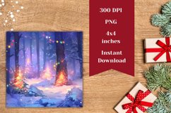 Christmas Coasters, Christmas Forest Coffee Mug Coaster Product Image 2