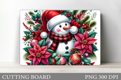 Cute Snowman Cutting Board. Christmas Cutting Board Design Product Image 1