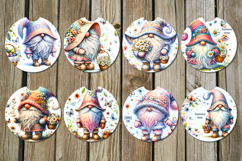 Summer Gnome | 8 flowers Car coaster &amp; key chain designs Product Image 2