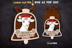 Christmas Tree Toy Goat SVG laser cut file for Glowforge Product Image 2