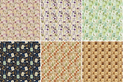 Cottagecore Herbarium Digital Paper,Pressed Flower Pattern Product Image 2