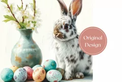 Easter Tumbler Sublimation PNG, Cute Bunny Tumbler Wrap Product Image 2