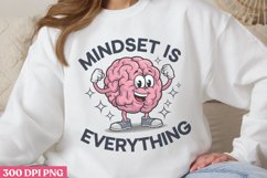 Mindset Is Everything PNG, Retro Motivation Sublimation Product Image 1