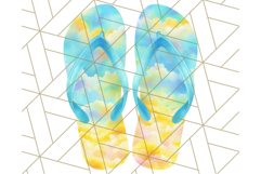 Sky Blue and Sunshine Yellow Summer Clipart PNG, Tropical Product Image 2