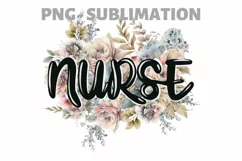 Nurse Flowers Png | Nurse Sublimation | Digital Download Product Image 1