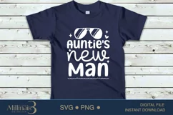 Auntie's New Man SVG, New born Auntie,Baby Showe Product Image 2