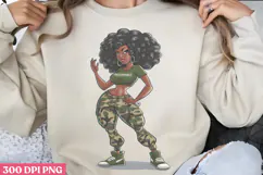 Empowering Black Girl Clipart PNG Product Image 1