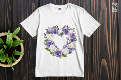 Purple Lavender Rose Heart Clipart Sublimation PNG Product Image 2