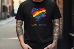 LGBT Love For All Sublimation PNG - Pride Digital Download Product Image 2
