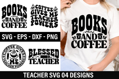 Teacher SVG Design - Coffee Gives Me Teacher Powers Product Image 1