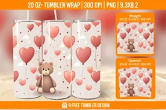 3D Bear In Snow Tumbler Wrap Designs Product Image 12