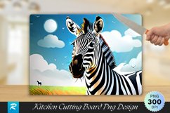 Zebra Cutting Board Sublimation Design Product Image 1