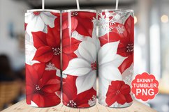 Christmas Flowers Tumbler | Christmas Tumbler Wrap Product Image 1