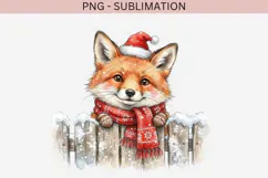 Christmas peeking character png design for T-shirts Product Image 2