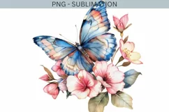 Floral Butterfly PNG, Digital Print for Tshirt Sublimation Product Image 1