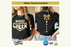 Personalized Cheer SVG PNG: Glitter Mascot, Canva Template Product Image 2
