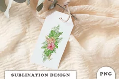 Watercolor Tropical flowers bouquet PNG Product Image 2