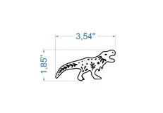 Dinosaur Christmas Ornament SVG laser cut file for Glowforge Product Image 2