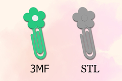 Paper Clips, Simple Flower STL/3MF files for 3D Printing Product Image 2