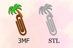Paper Clips, Palm Tree, STL/3MF files for 3D Printing Product Image 2