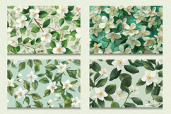 Cute Jasmine Flowers Cutting Boards sublimation Design Product Image 2