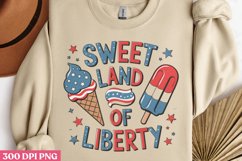 Sweet Land Of Liberty PNG, 4th Of July Sublimation PNG Product Image 3