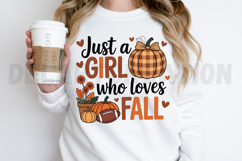 Just a Girl Who Loves Fall PNG, Autumn PNG Design Product Image 2