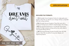 Dreams Don't Wait -Strong Woman Sleeve T shirt Design Product Image 2