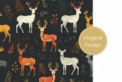 Forest Animals Tumbler Wrap, Deer Tumbler Template, Deer PNG Product Image 2
