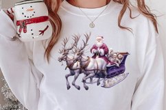 Christmas Purple Santa Claus Sublimation, Christmas PNG Product Image 2
