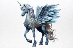 Blue Christmas Watercolor clipart PNG Product Image 2