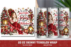 Blessed Mama Christmas 20oz Tumbler Wrap, Christian Mom Chri Product Image 1