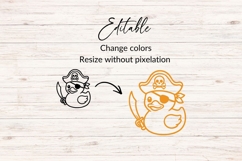 Pirate Baby Duck Illustration SVG Product Image 2