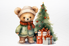 Christmas Teddy Bear Sublimation Clipart PNG Product Image 2